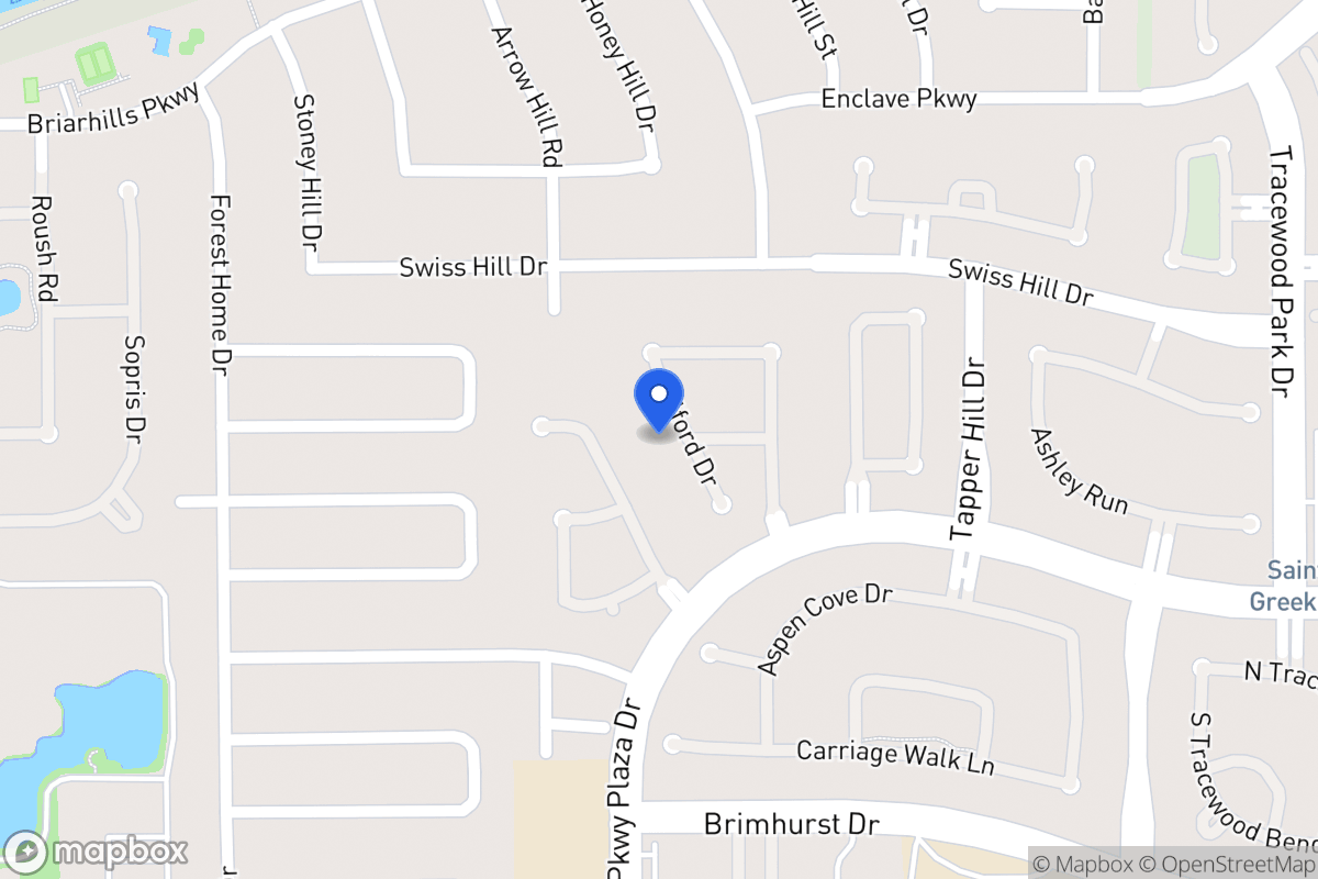 Map of 1231 Melford Dr, Houston