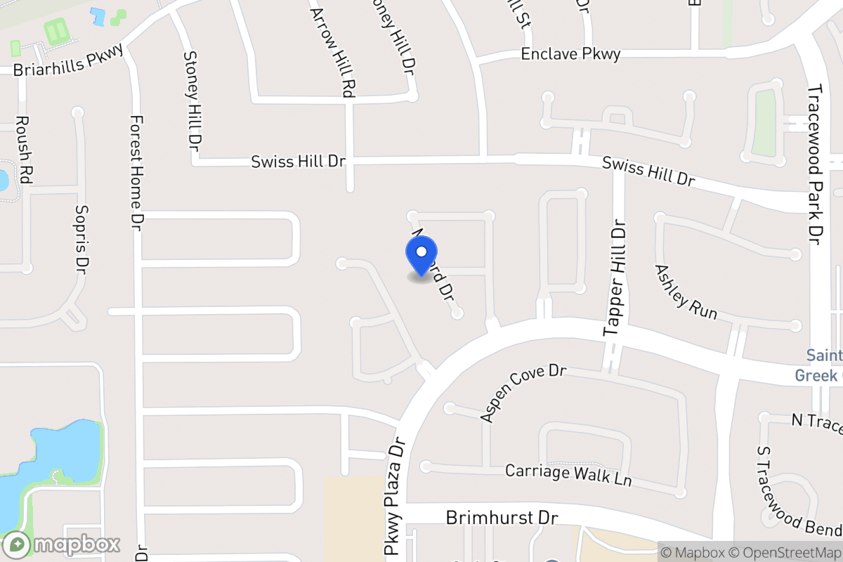Map of 1227 Melford Dr, Houston