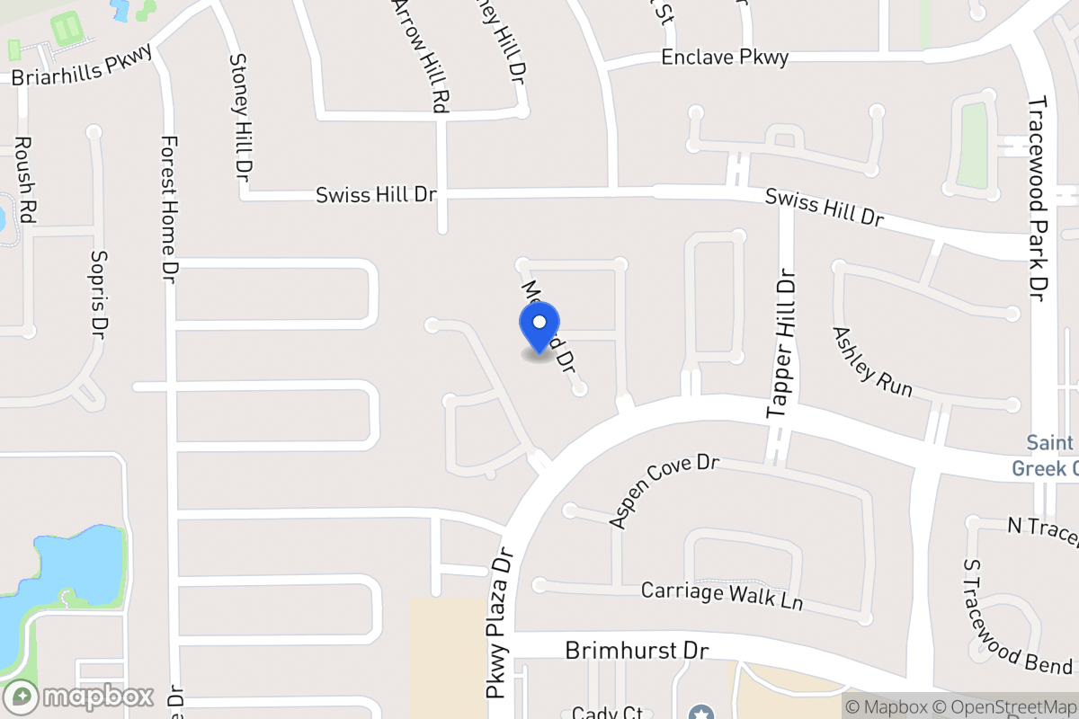 Map of 1223 Melford Dr, Houston