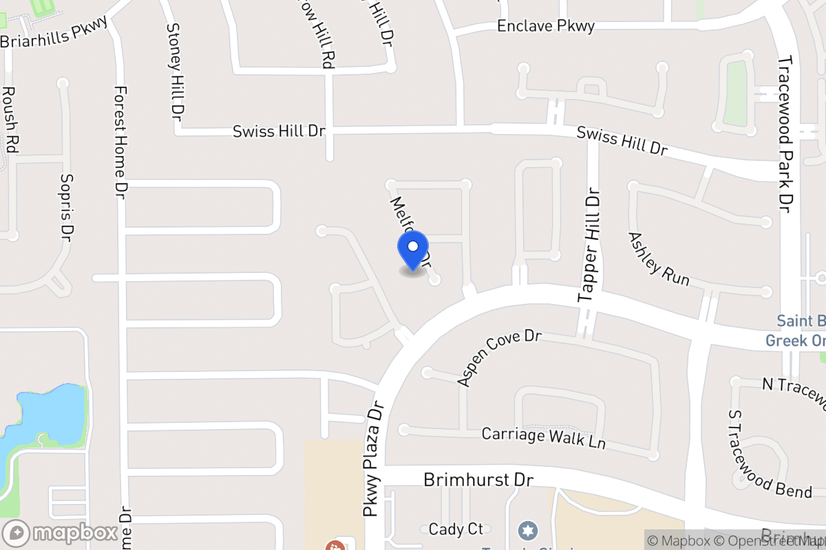 Map of 1215 Melford Dr, Houston