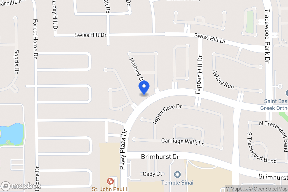 Map of 1203 Melford Dr, Houston