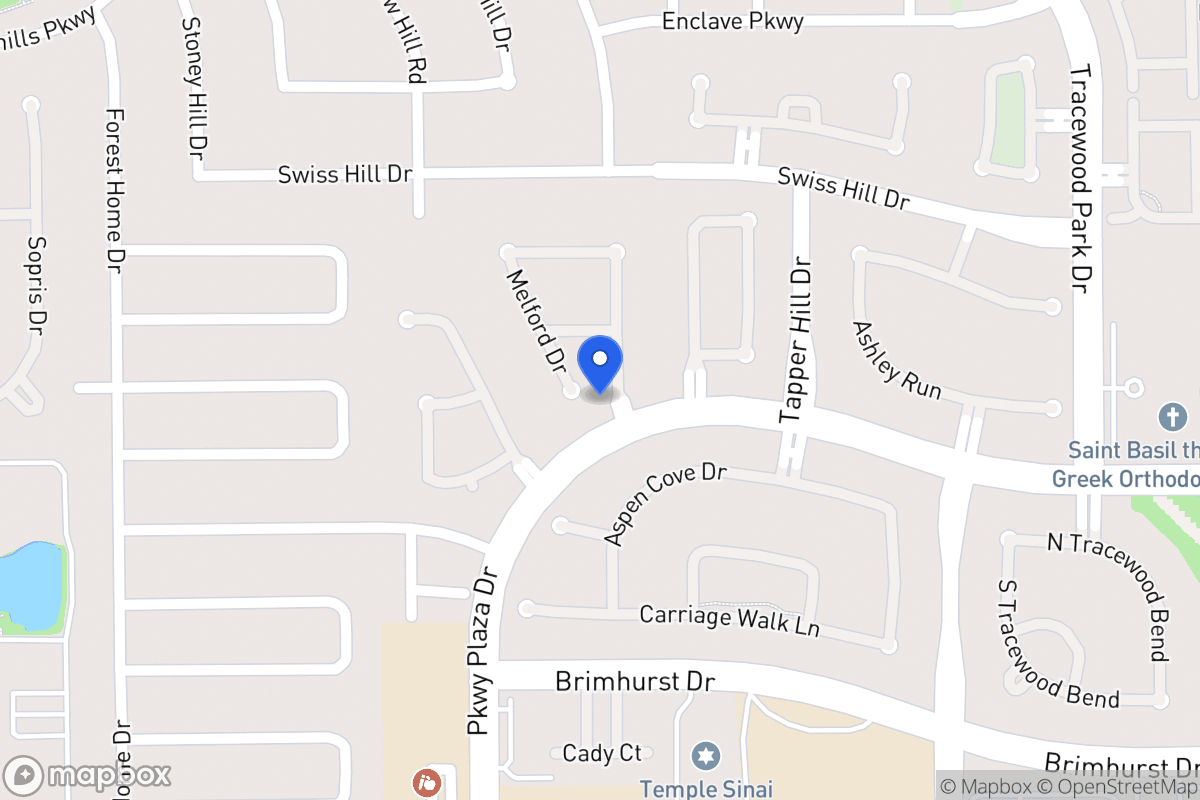 Map of 1206 Melford Dr, Houston