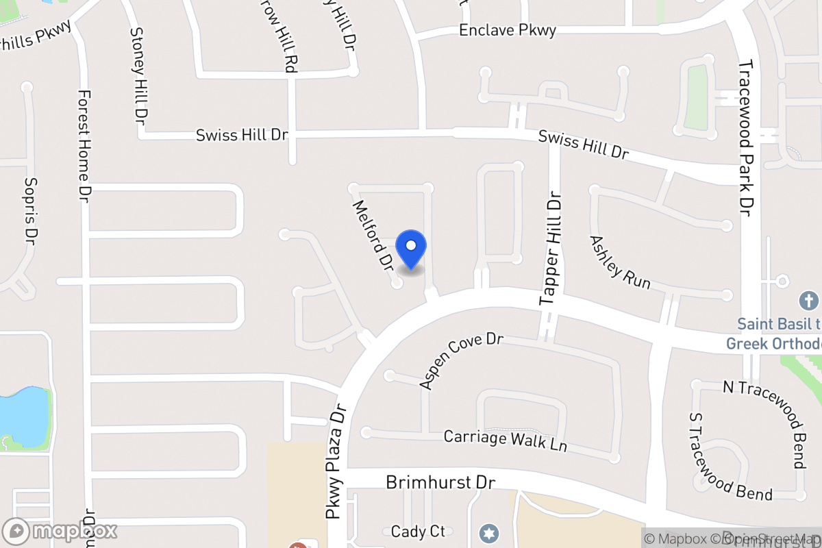 Map of 1210 Melford Dr, Houston