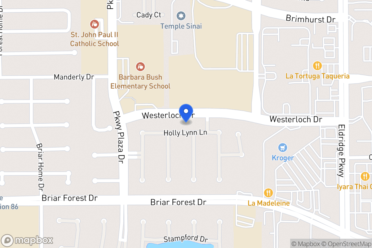 Map of 13814 Holly Lynn Ln, Houston