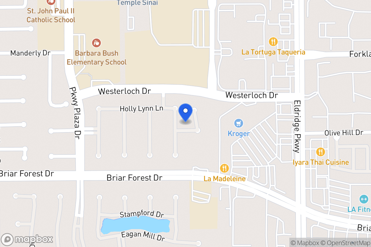 Map of 1542 Sheltons Bend Ct, Houston