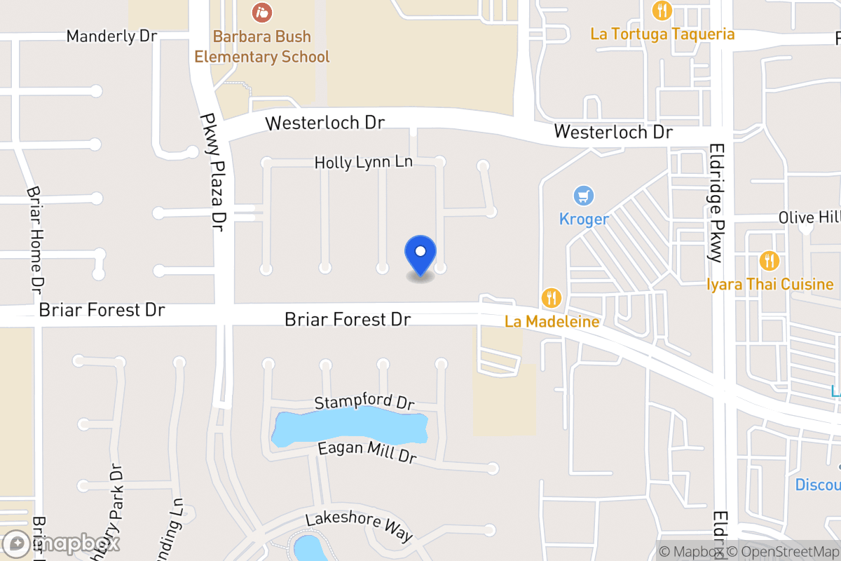 Map of 1542 Kennebeck Pl, Houston