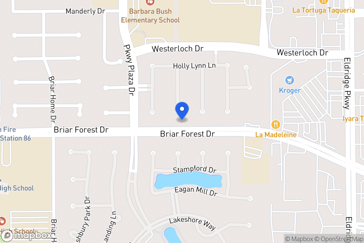 Map of 1543 Harness Oaks Ct, Houston