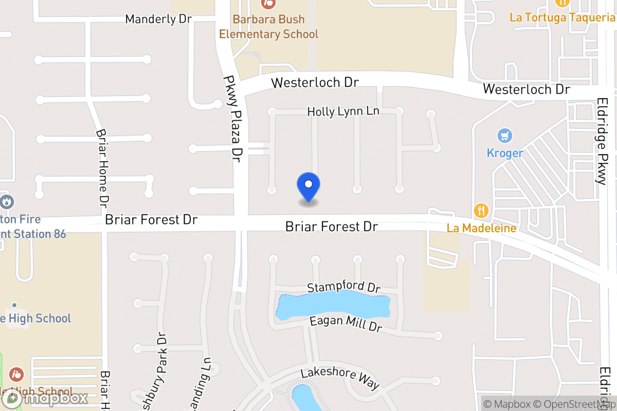Map of 1542 Harness Oaks Ct, Houston