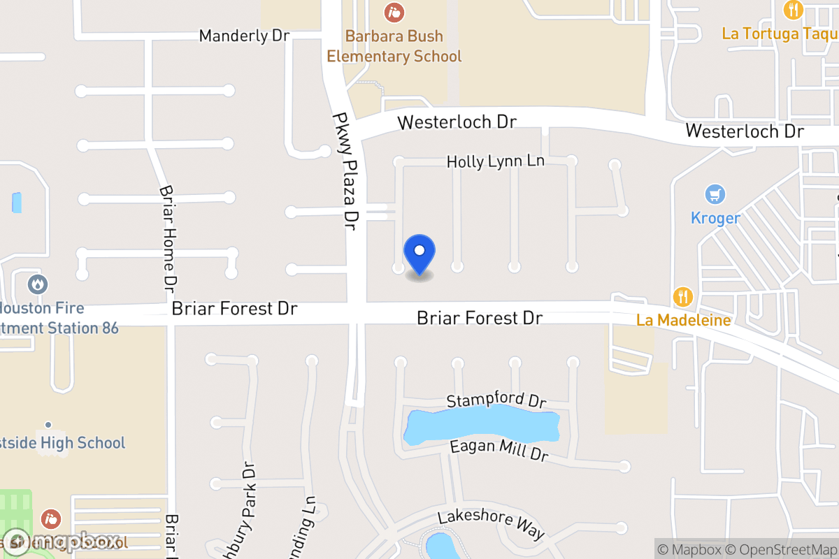 Map of 1543 Orchard Park Dr, Houston