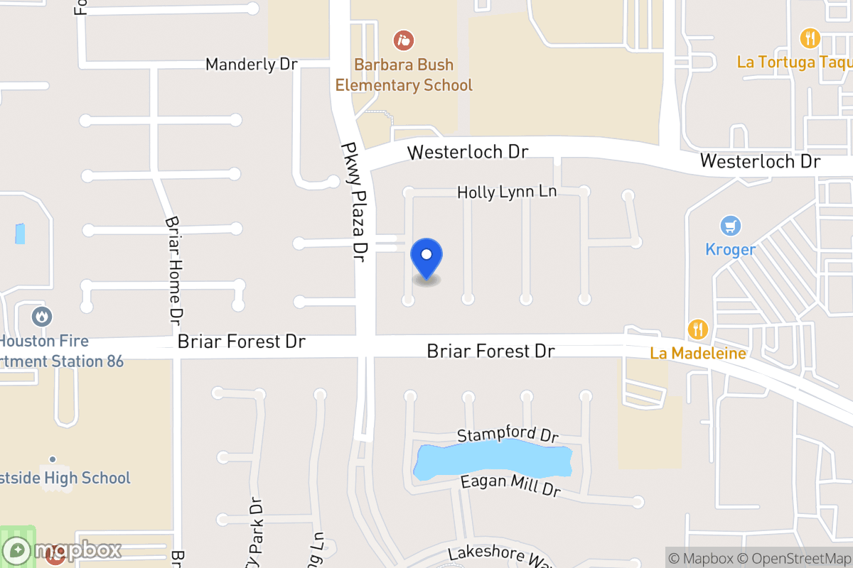 Map of 1535 Orchard Park Dr, Houston