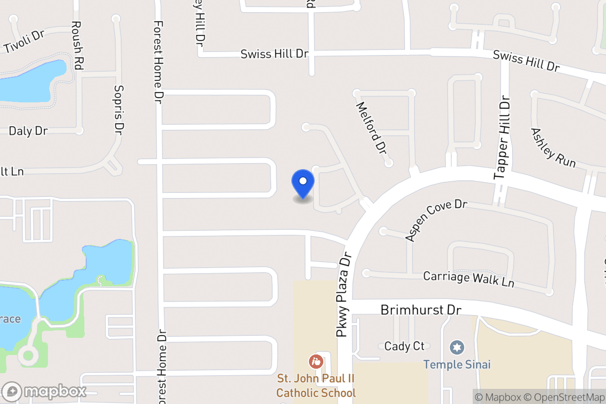 Map of 1218 Bonniefield Ln, Houston