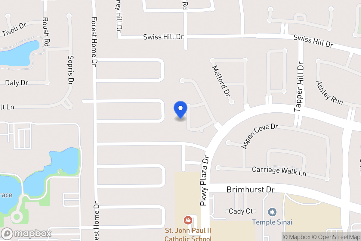 Map of 1214 Bonniefield Ln, Houston