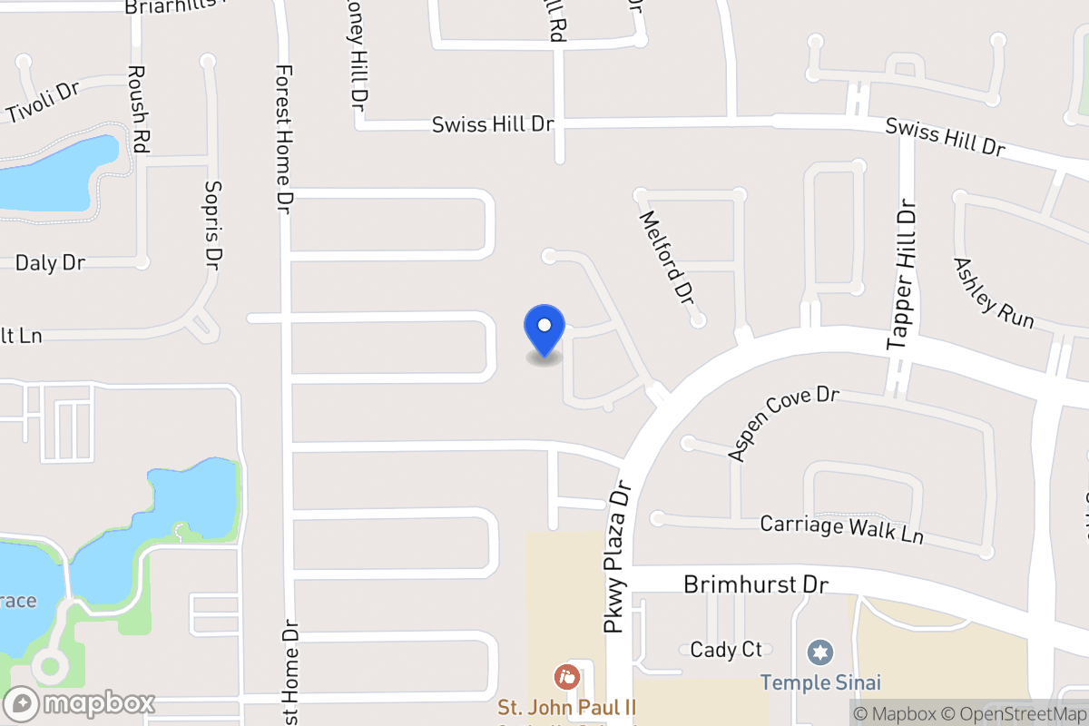 Map of 1210 Bonniefield Ln, Houston