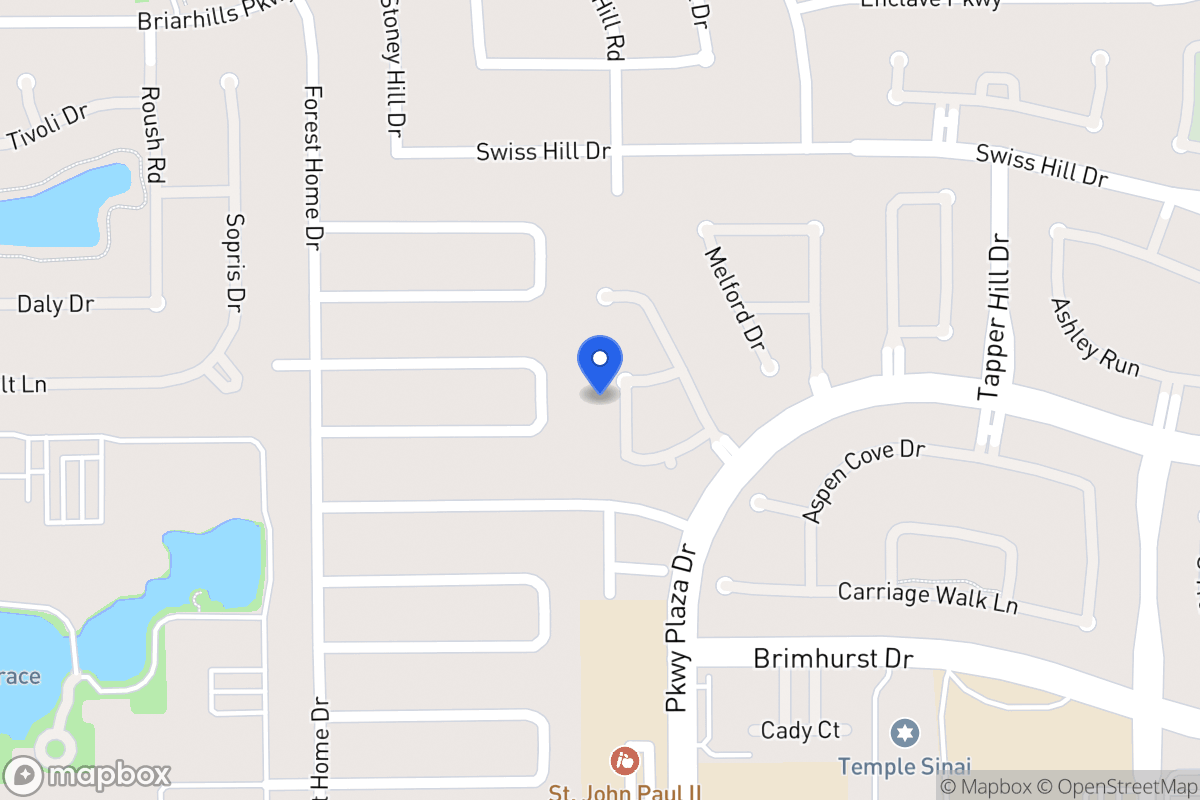 Map of 1206 Bonniefield Ln, Houston
