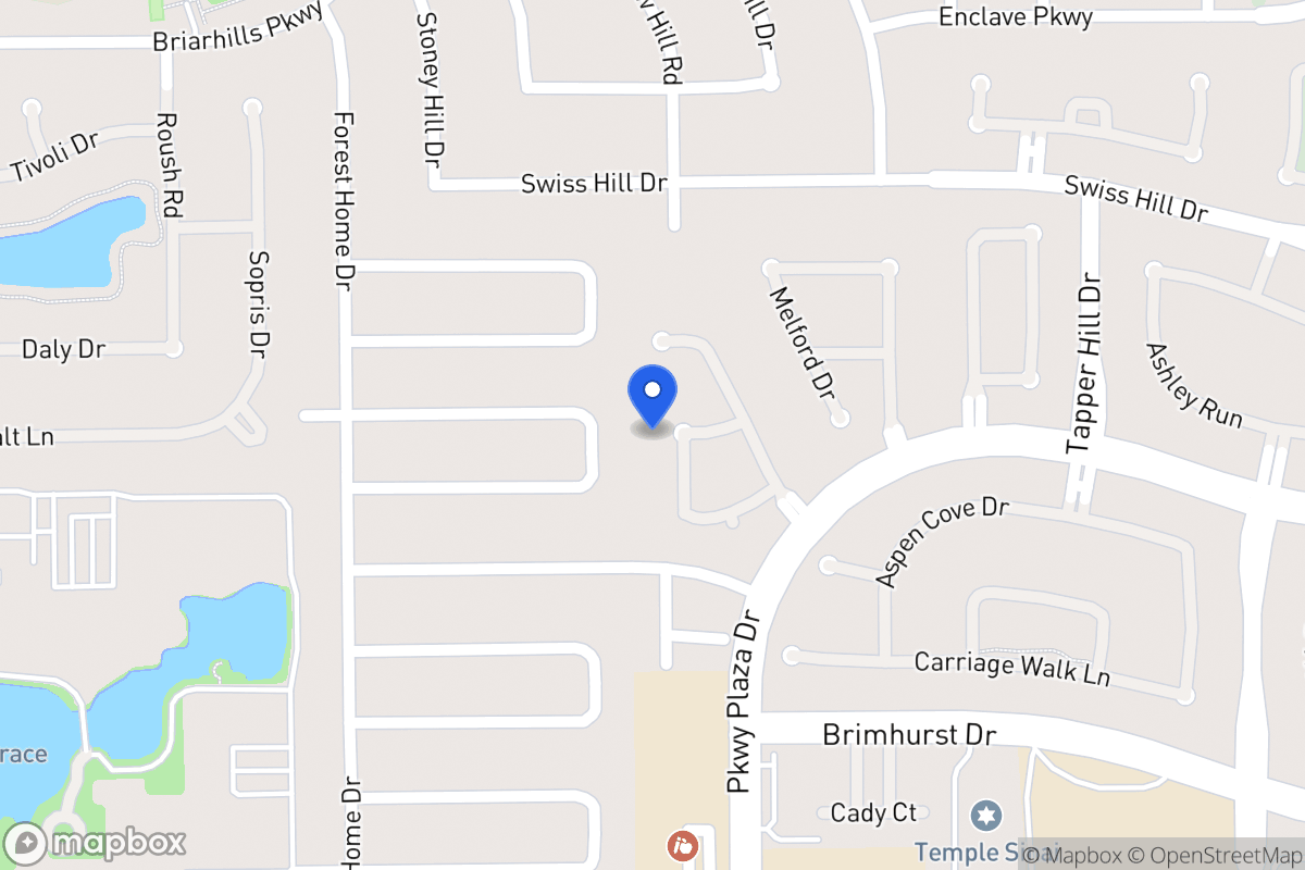 Map of 1202 Bonniefield Ln, Houston