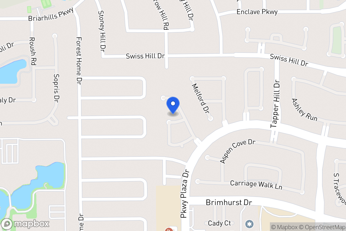 Map of 1106 Bonniefield Ln, Houston