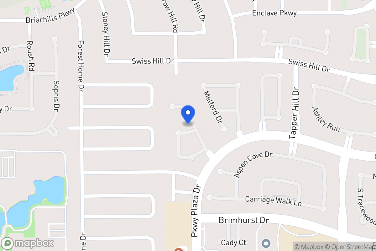 Map of 1102 Bonniefield Ln, Houston