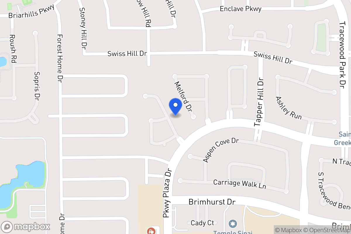 Map of 1215 Parkhaven Ln, Houston
