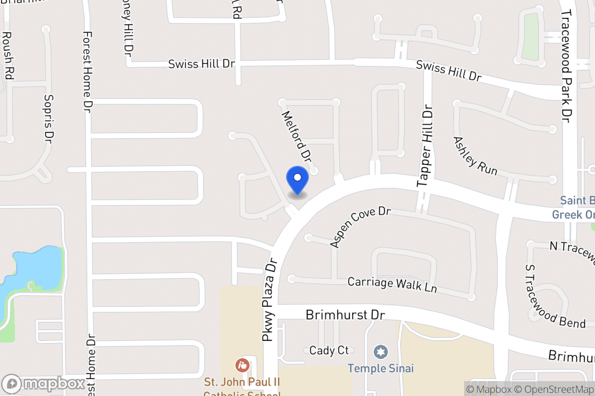 Map of 1231 Parkhaven Ln, Houston