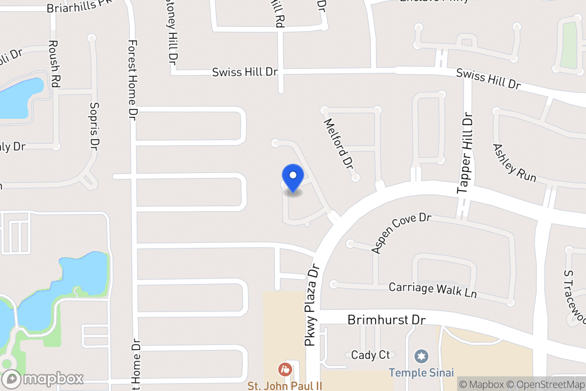 Map of 1111 Bonniefield Ln, Houston