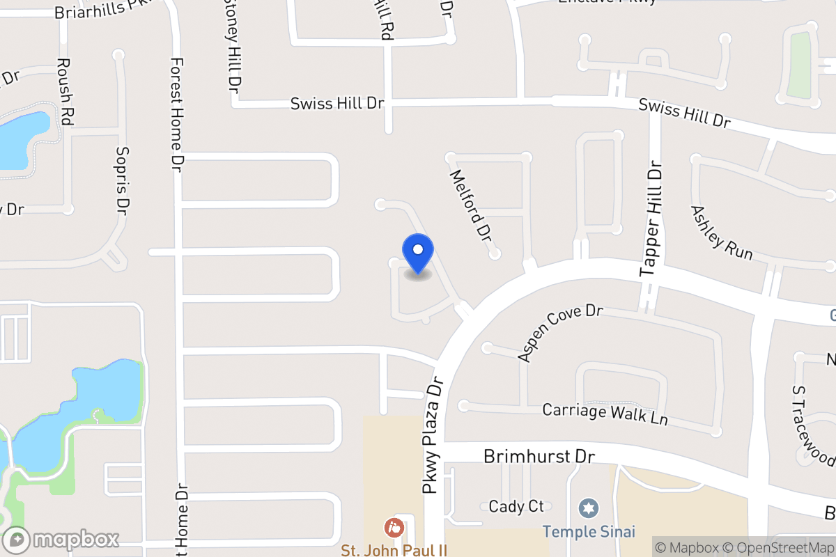 Map of 1107 Bonniefield Ln, Houston