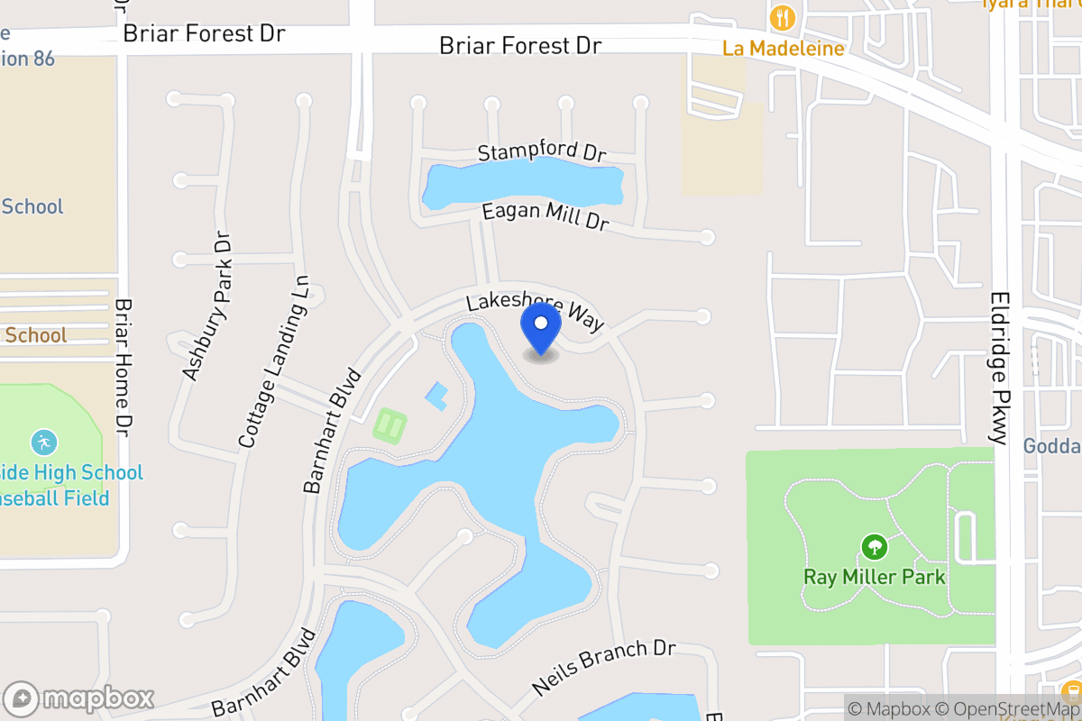 Map of 13711 Lakeshore Way Cv, Houston