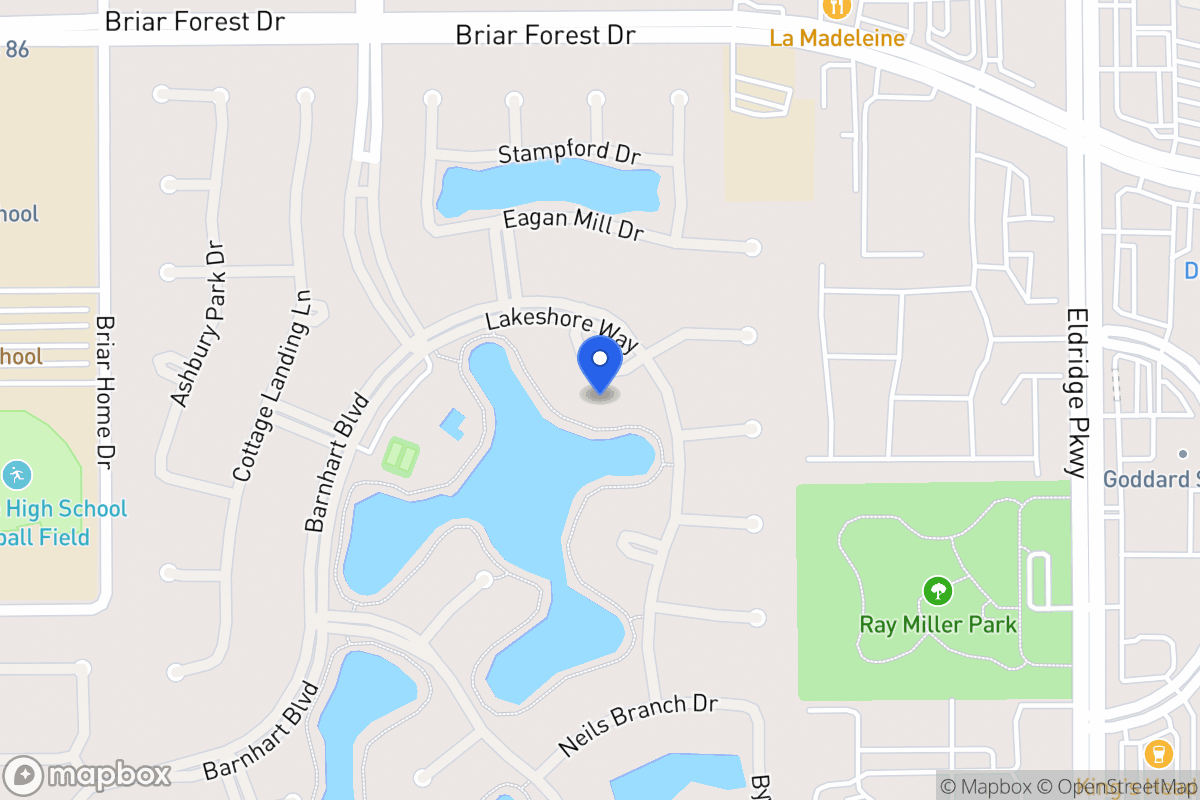Map of 13707 Lakeshore Way Cv, Houston
