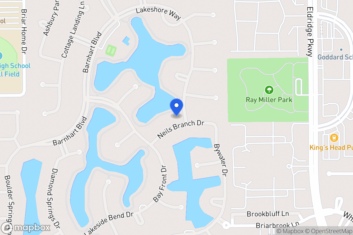 Map of 13702 Neils Branch Dr, Houston