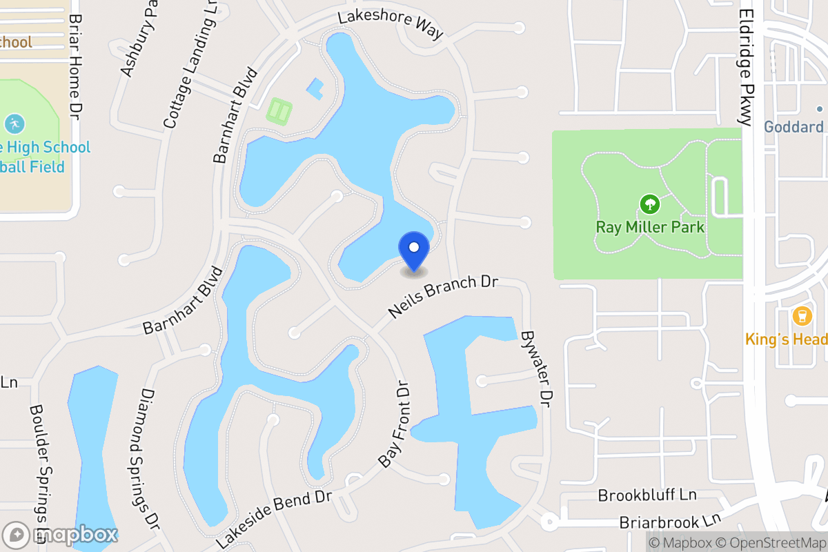 Map of 13706 Neils Branch Dr, Houston