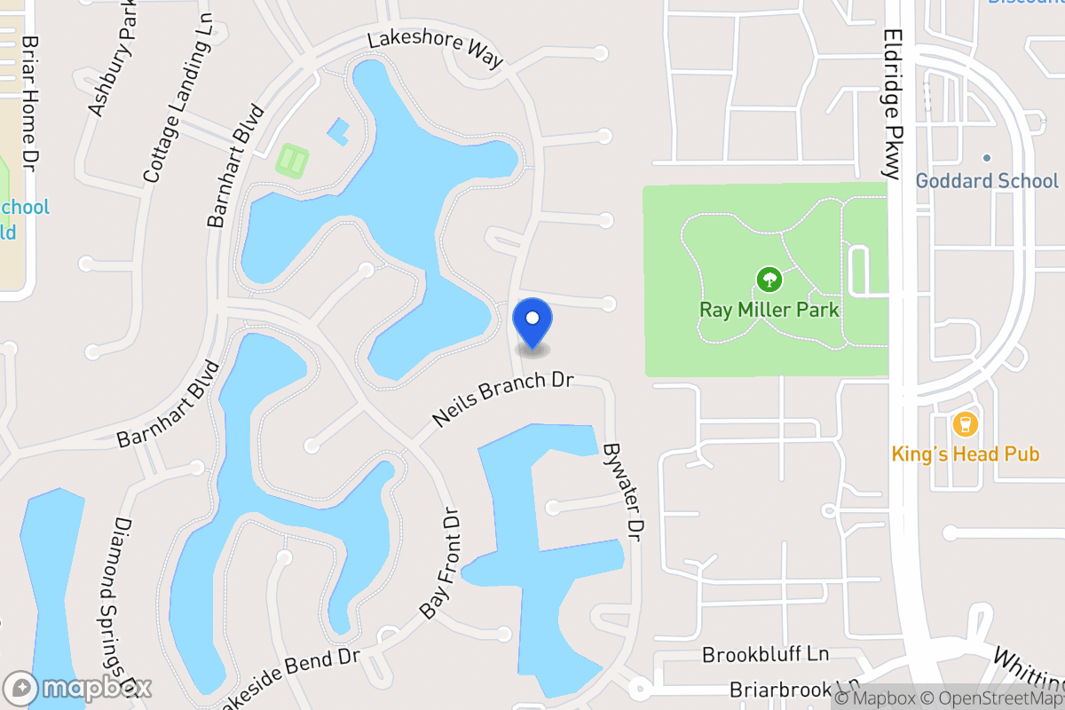 Map of 13614 Neils Branch Dr, Houston