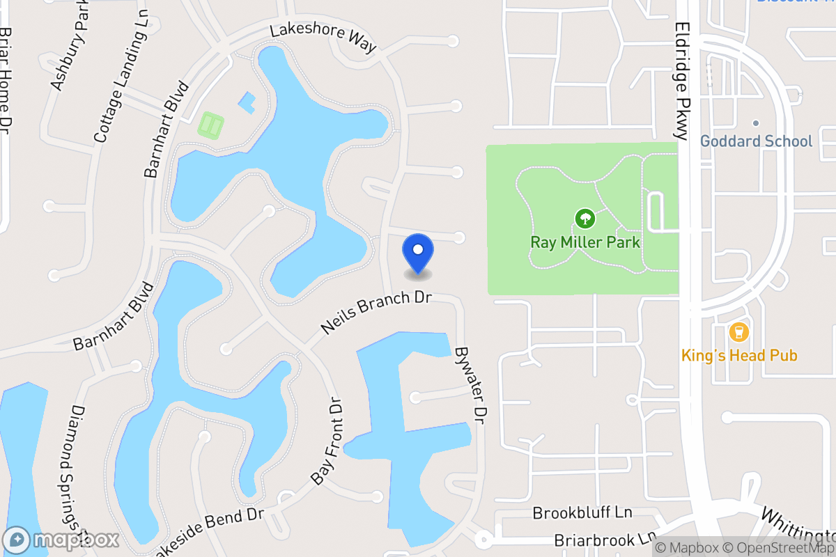 Map of 13610 Neils Branch Dr, Houston
