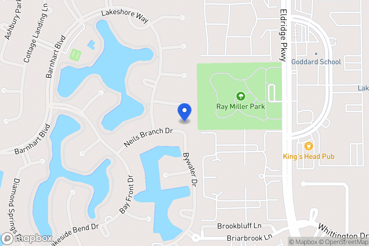 Map of 13602 Neils Branch Dr, Houston