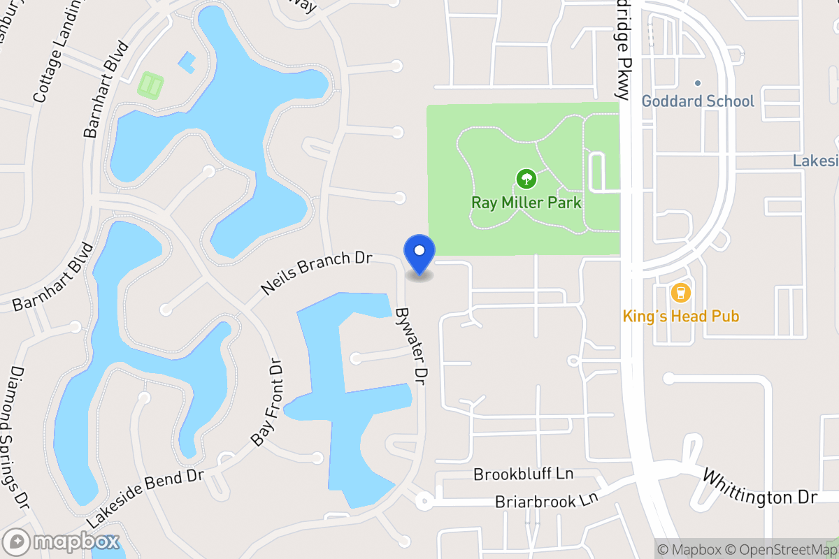 Map of 1907 Bywater Dr, Houston