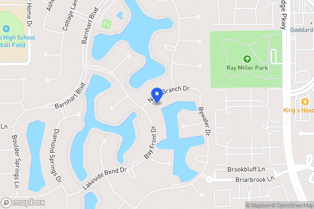 Map of 13715 Neils Branch Dr, Houston