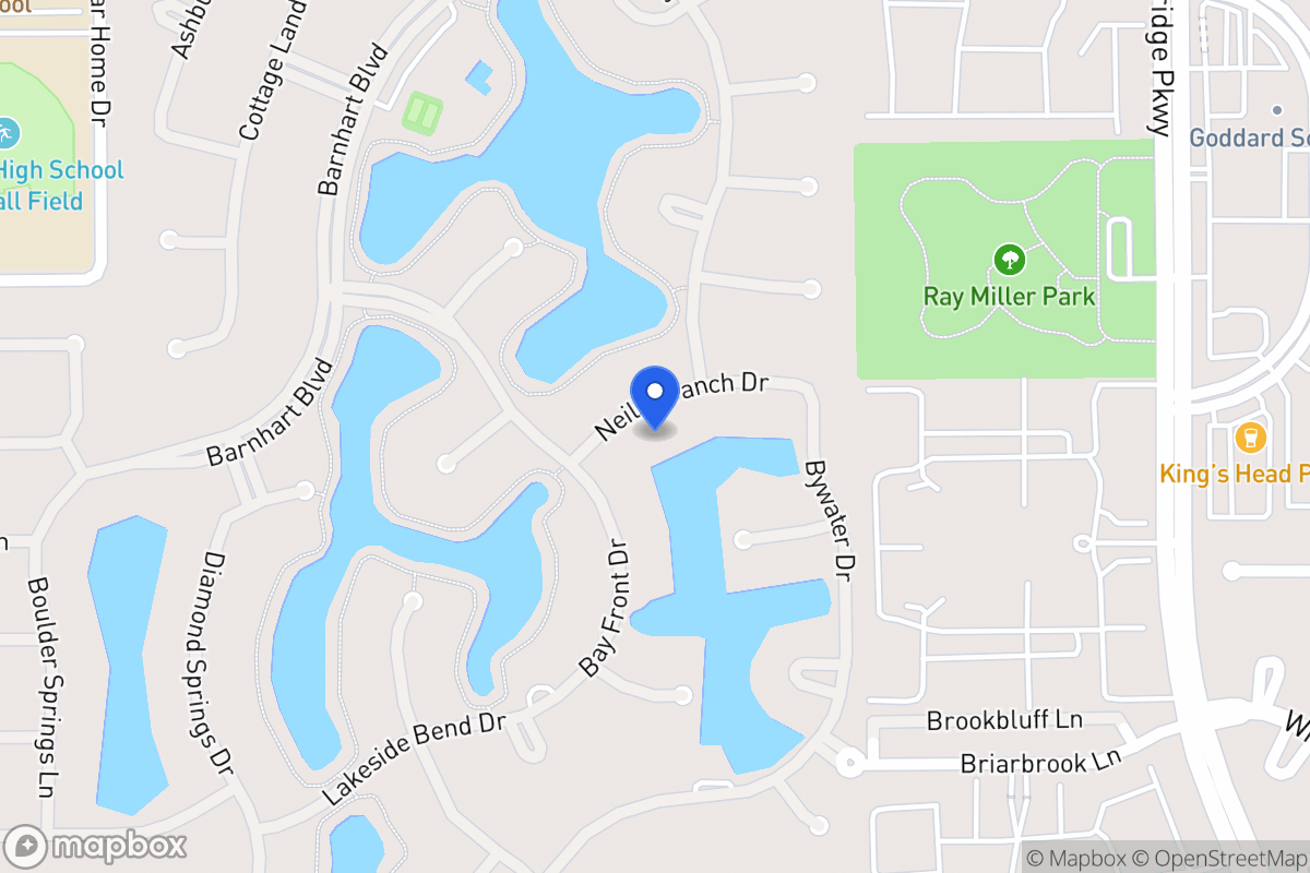 Map of 13707 Neils Branch Dr, Houston