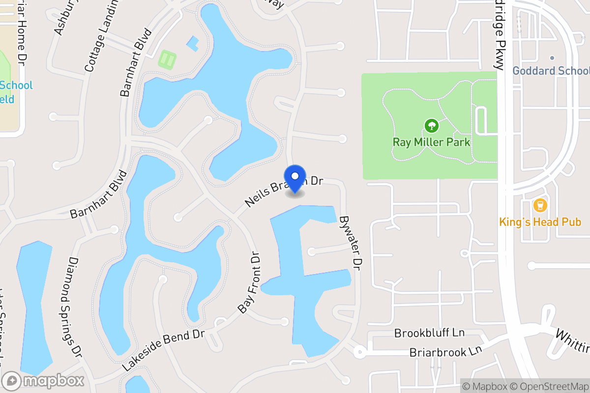 Map of 13615 Neils Branch Dr, Houston