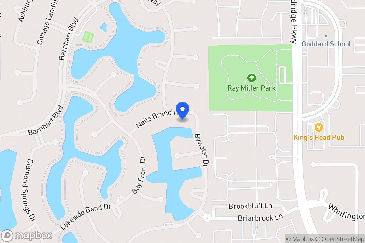 Map of 13607 Neils Branch Dr, Houston