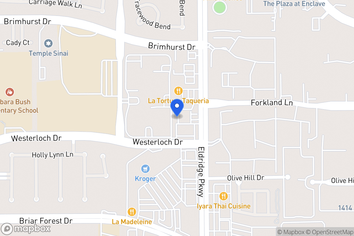 Map of 1470 Eldridge Pky, Houston