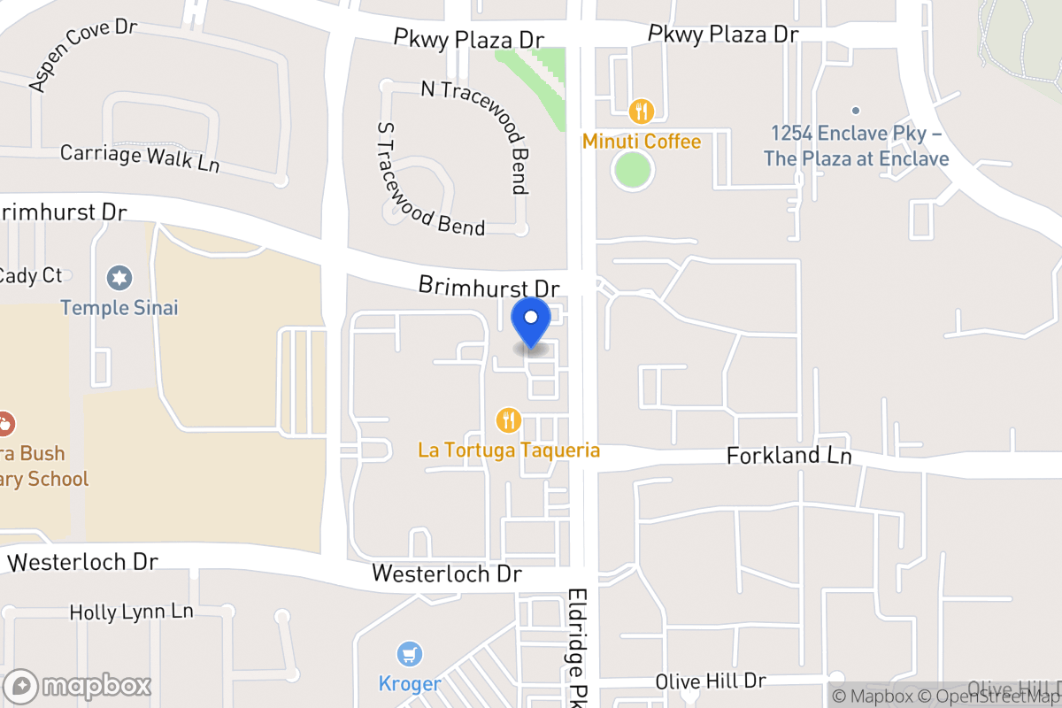 Map of 1396 Eldridge Pky, Houston