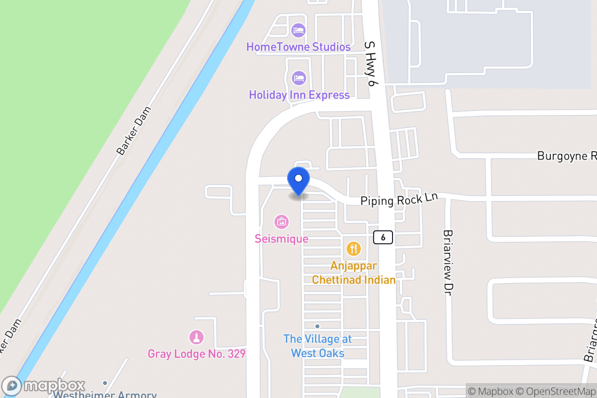 Map of 2344 Piping Rock Ln, Houston