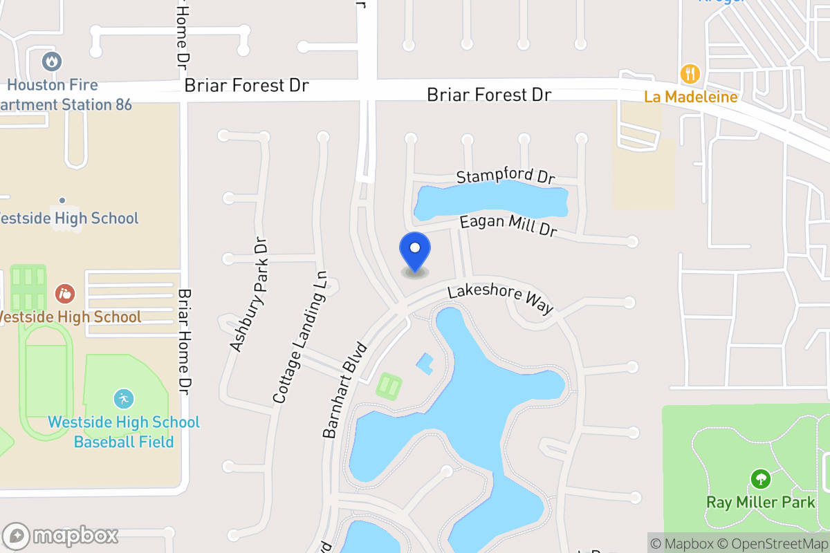 Map of 1603 Lakeshore Way, Houston