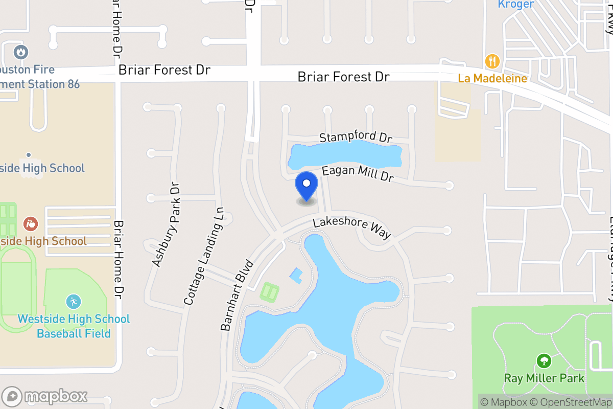 Map of 1611 Lakeshore Way, Houston