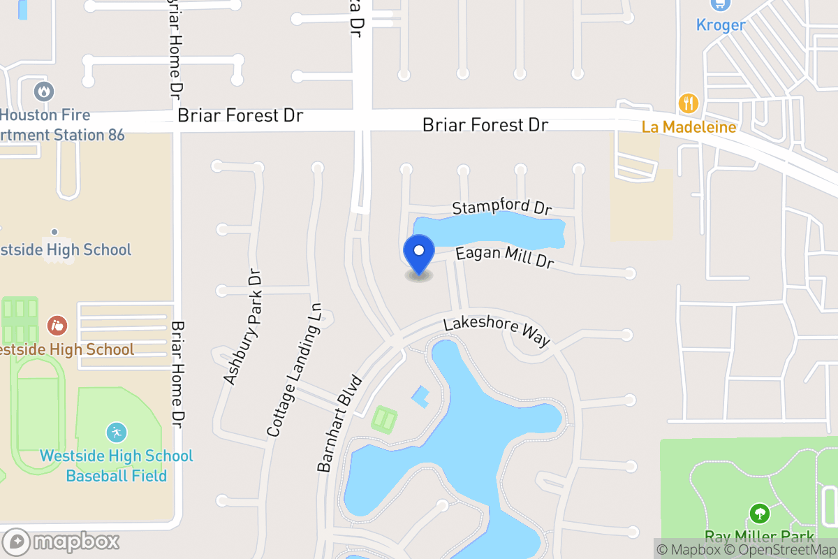 Map of 13807 Eagan Mill Dr, Houston
