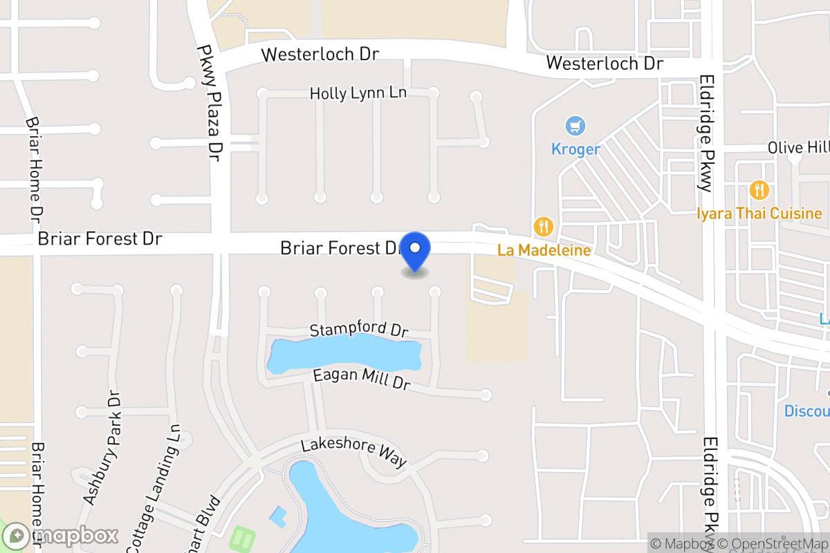 Map of 1606 Copperas Cv, Houston