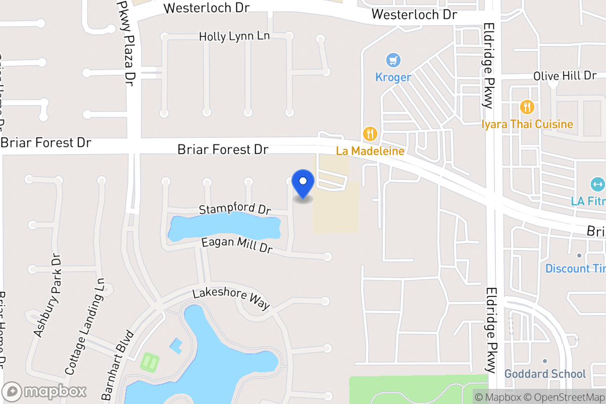 Map of 1615 Copperas Cv, Houston