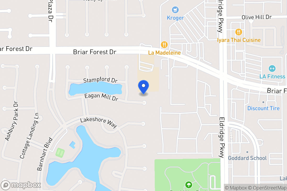 Map of 13606 Eagan Mill Dr, Houston