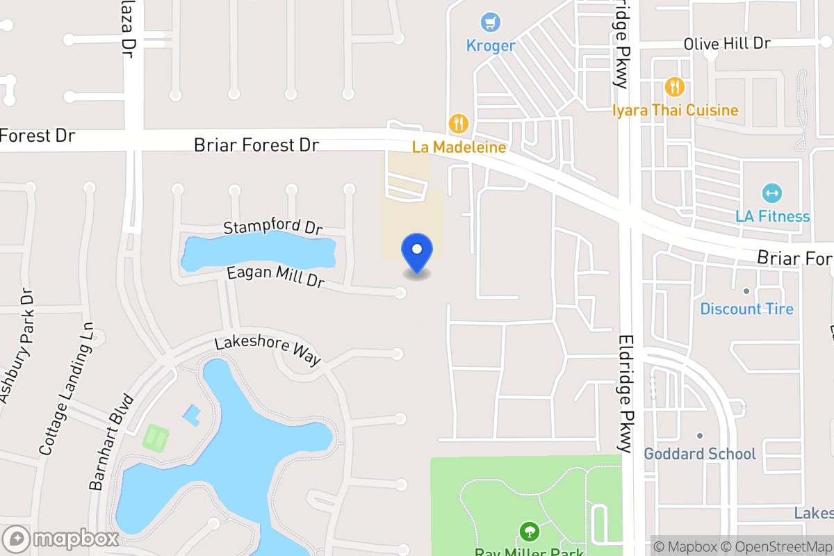 Map of 13602 Eagan Mill Dr, Houston