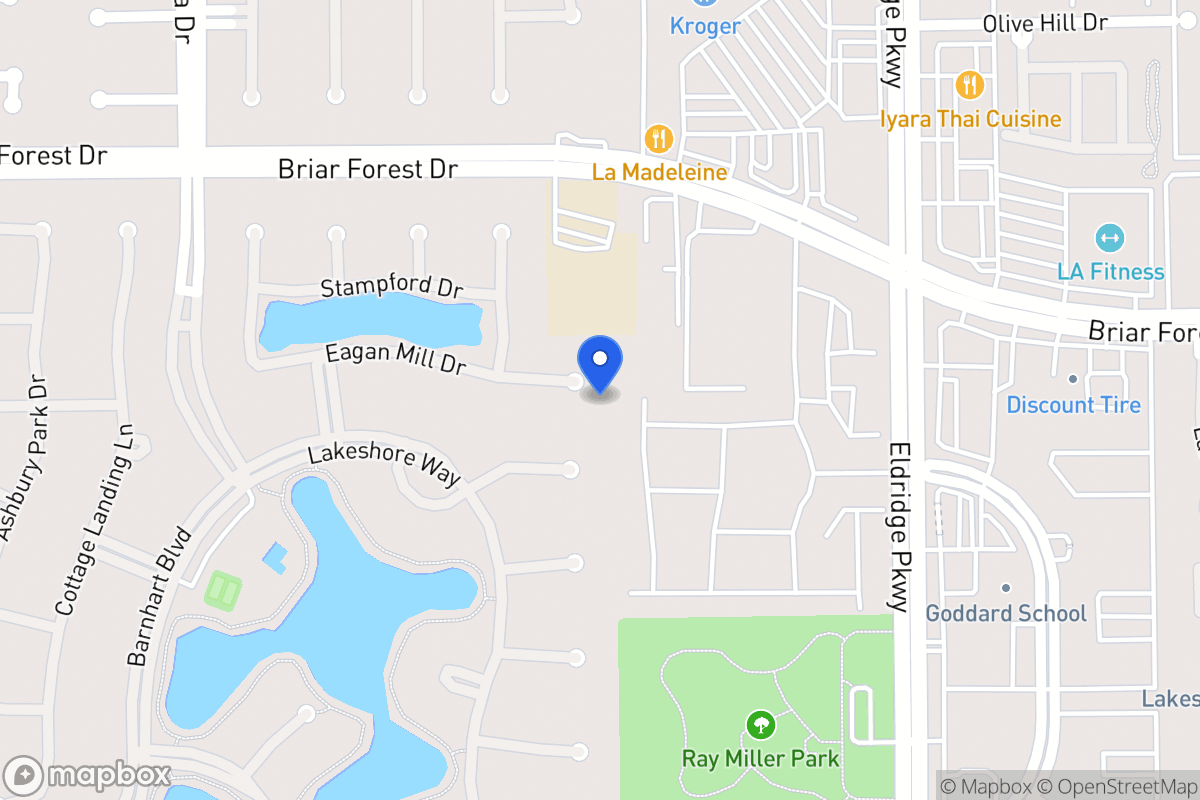 Map of 13603 Eagan Mill Dr, Houston