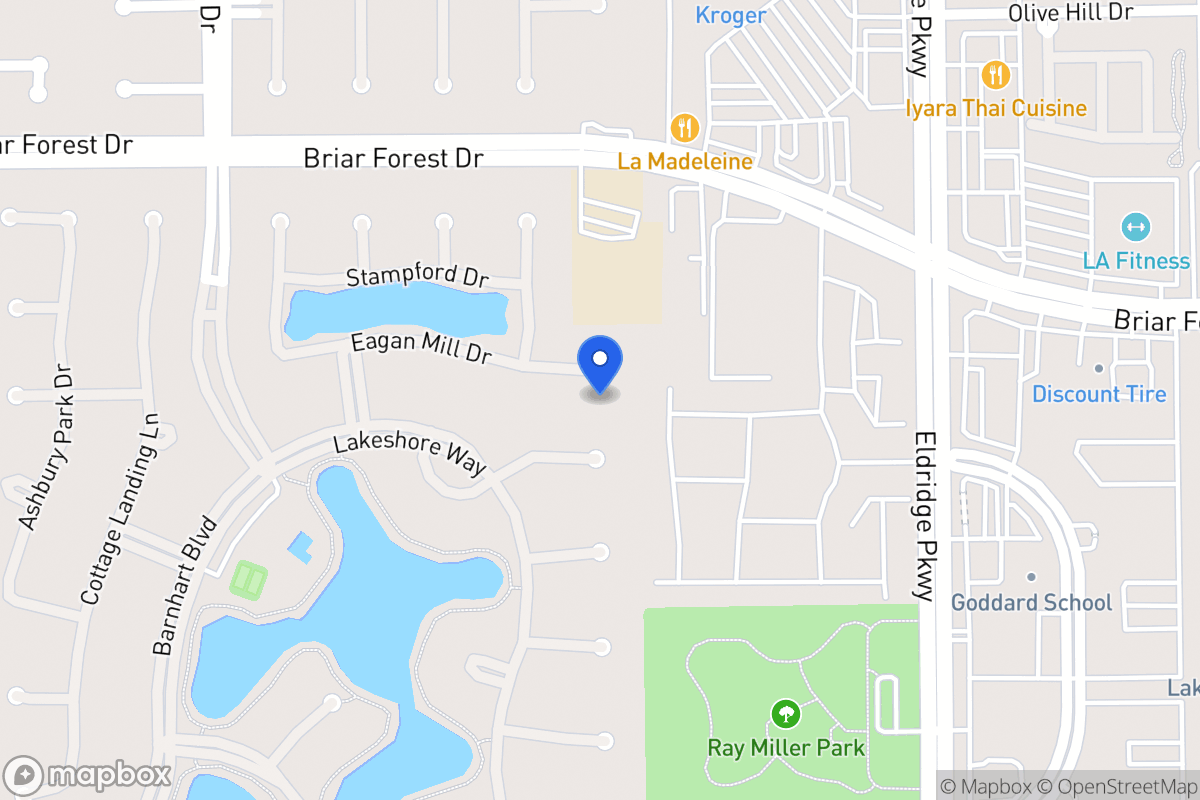 Map of 13607 Eagan Mill Dr, Houston