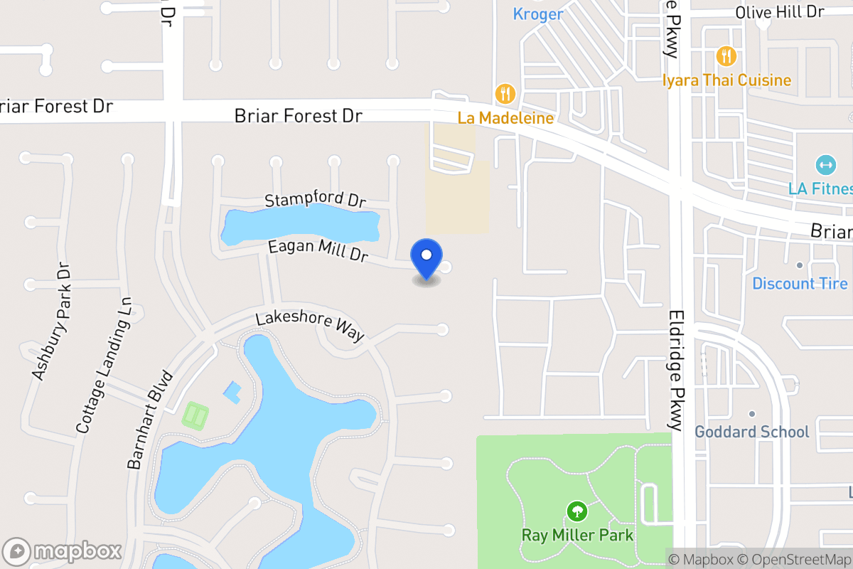 Map of 13611 Eagan Mill Dr, Houston